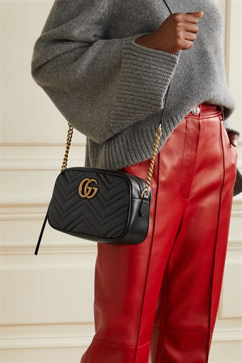 gucci small marmont camera bag|gucci quilted zip camera bag.